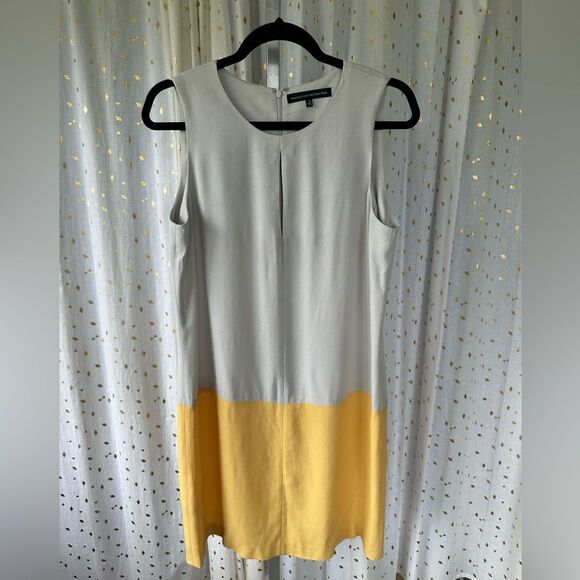 Francisco Costa Calvin Klein Collab Color Block Keyhole Sheath Dress 10 - Picture 2 of 5